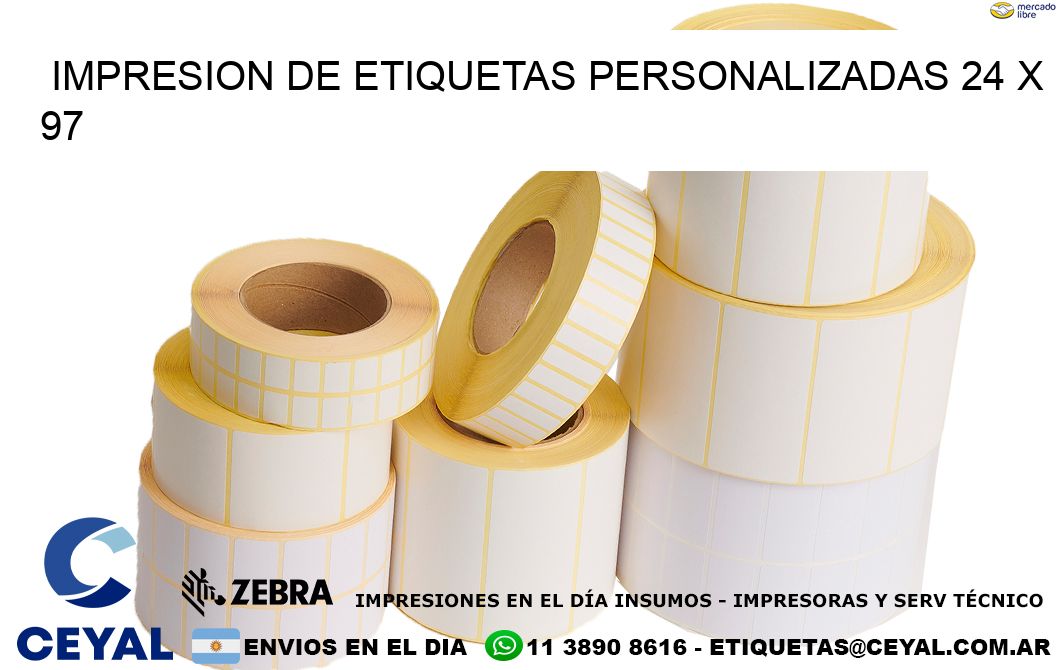IMPRESION DE ETIQUETAS PERSONALIZADAS 24 x 97