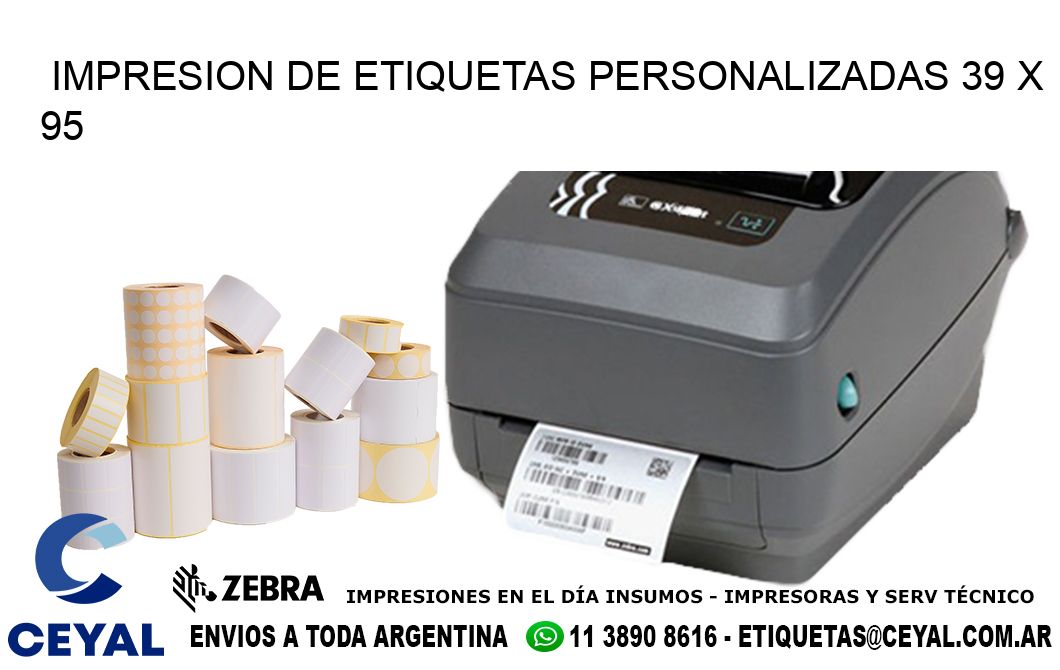 IMPRESION DE ETIQUETAS PERSONALIZADAS 39 x 95