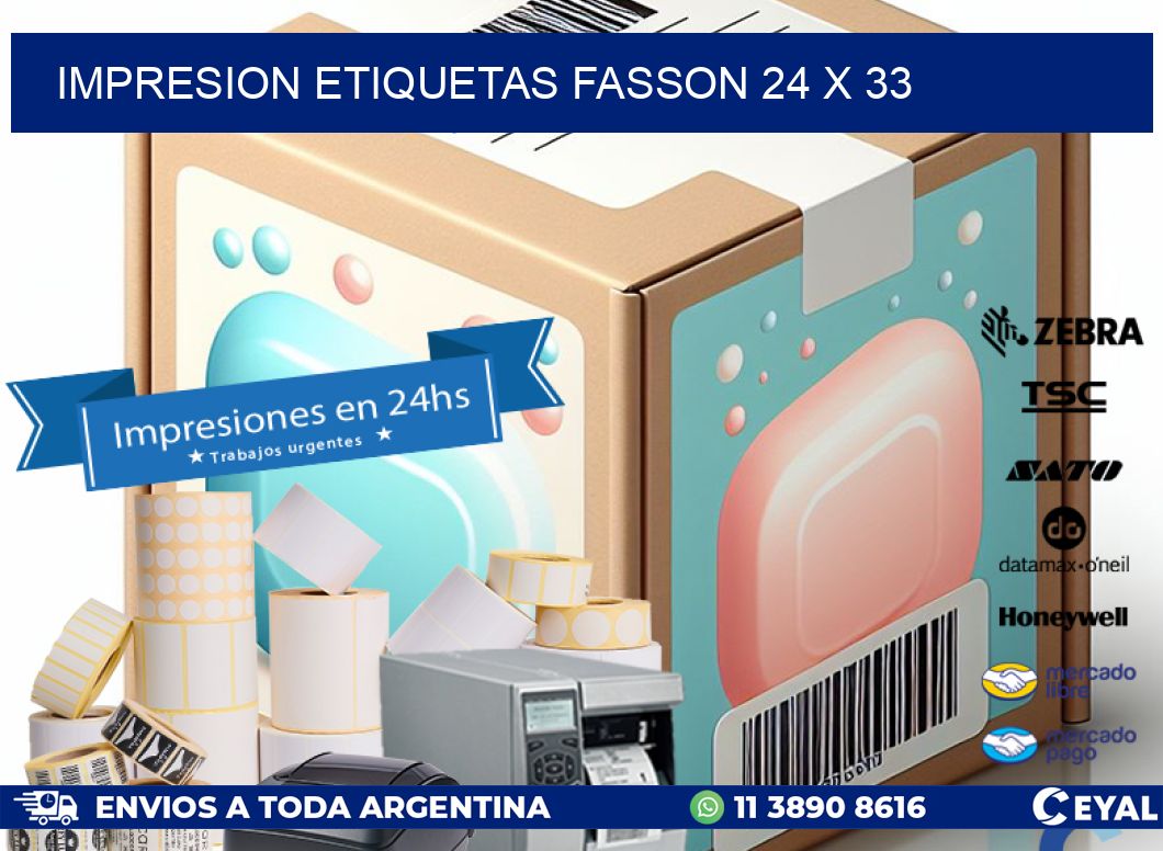 IMPRESION ETIQUETAS FASSON 24 x 33