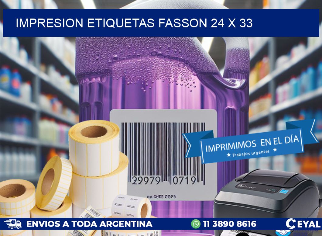 IMPRESION ETIQUETAS FASSON 24 x 33