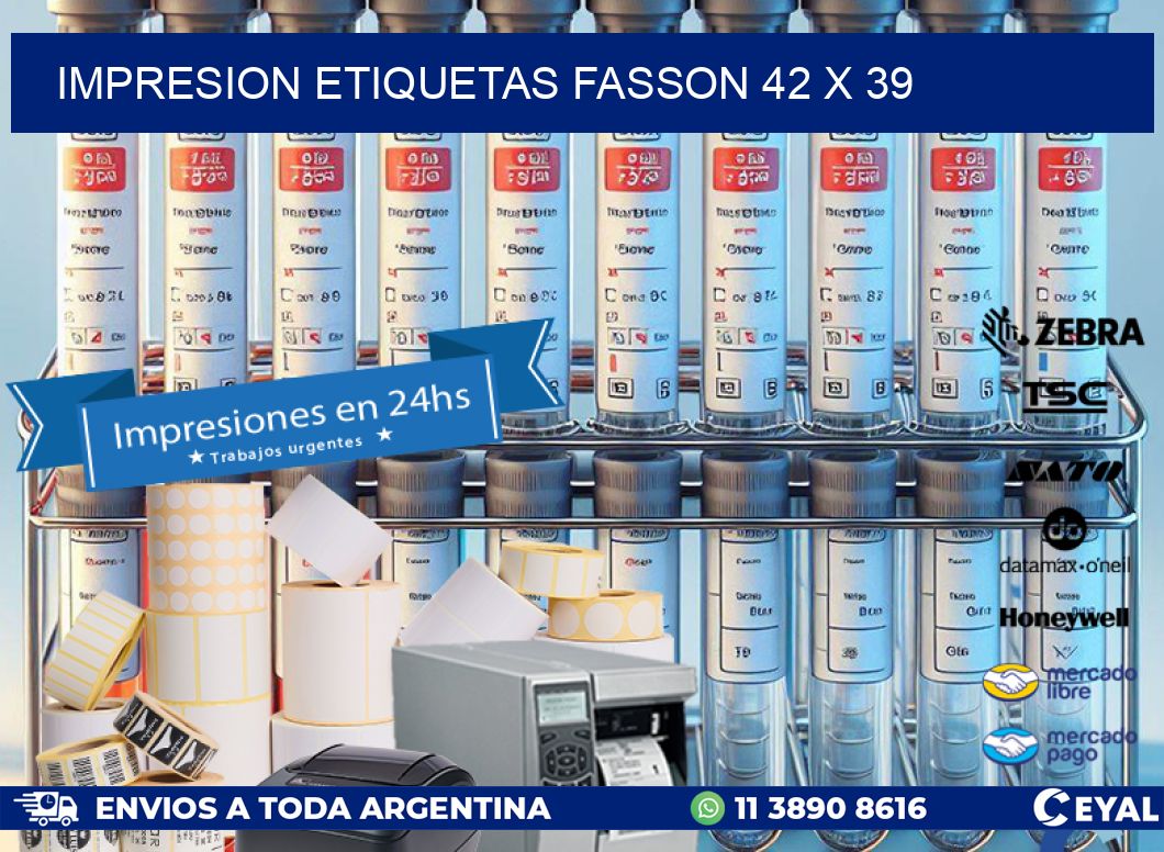 IMPRESION ETIQUETAS FASSON 42 x 39