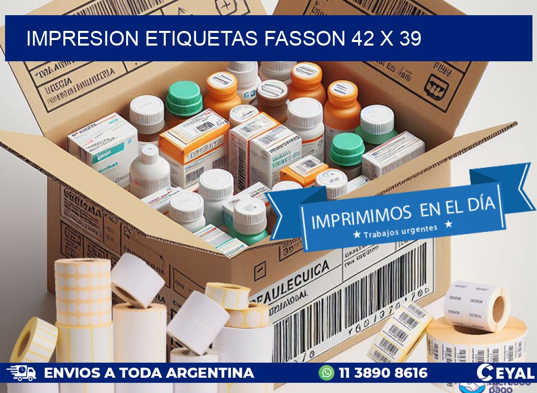 IMPRESION ETIQUETAS FASSON 42 x 39