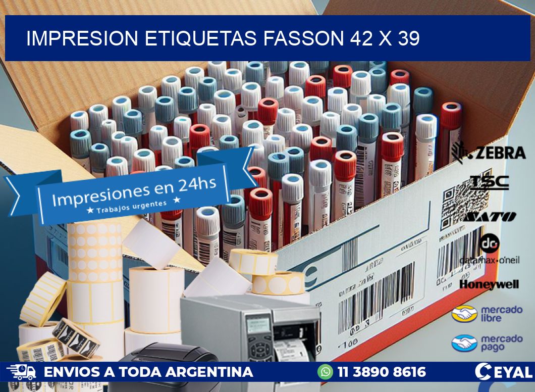 IMPRESION ETIQUETAS FASSON 42 x 39