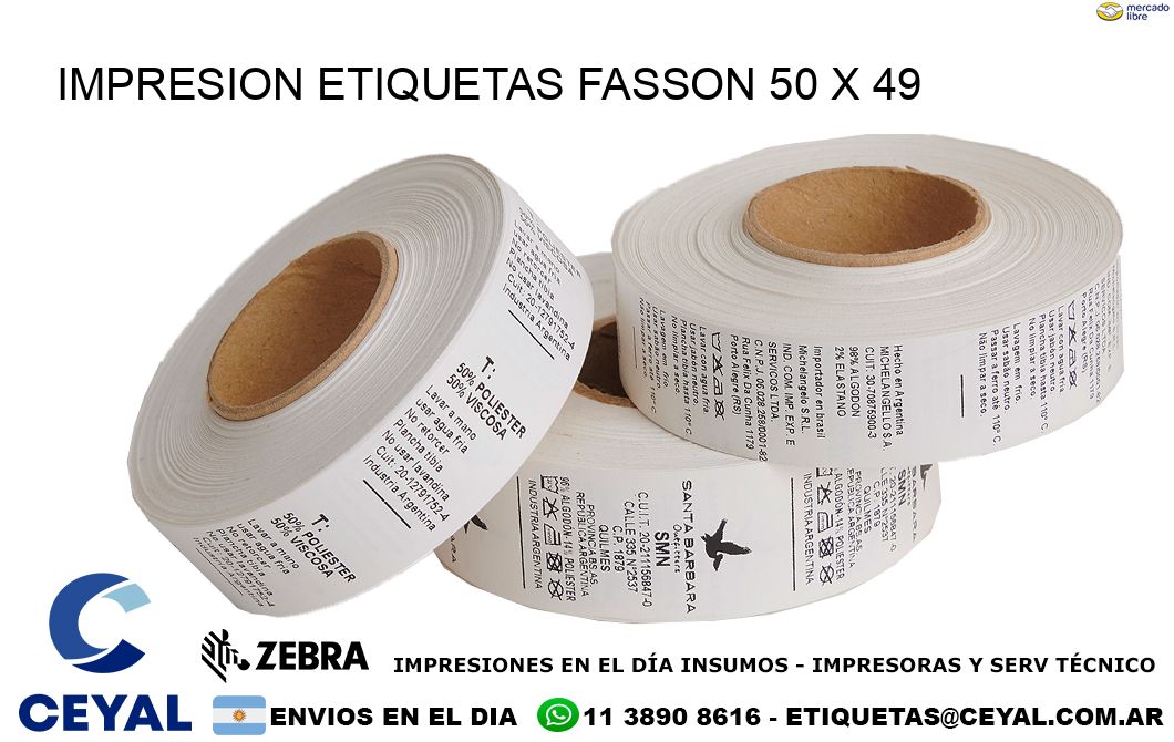 IMPRESION ETIQUETAS FASSON 50 x 49