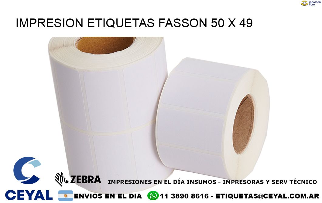 IMPRESION ETIQUETAS FASSON 50 x 49