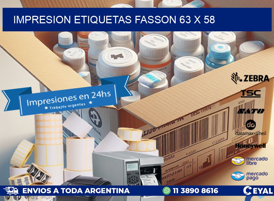 IMPRESION ETIQUETAS FASSON 63 x 58