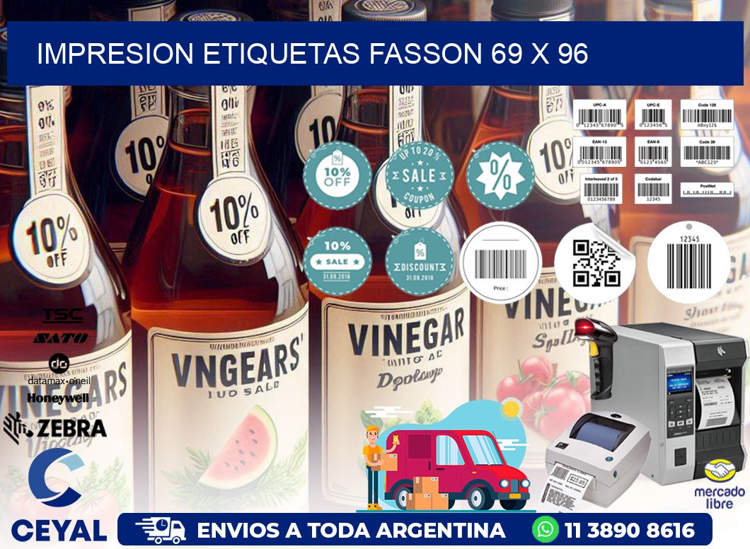 IMPRESION ETIQUETAS FASSON 69 x 96