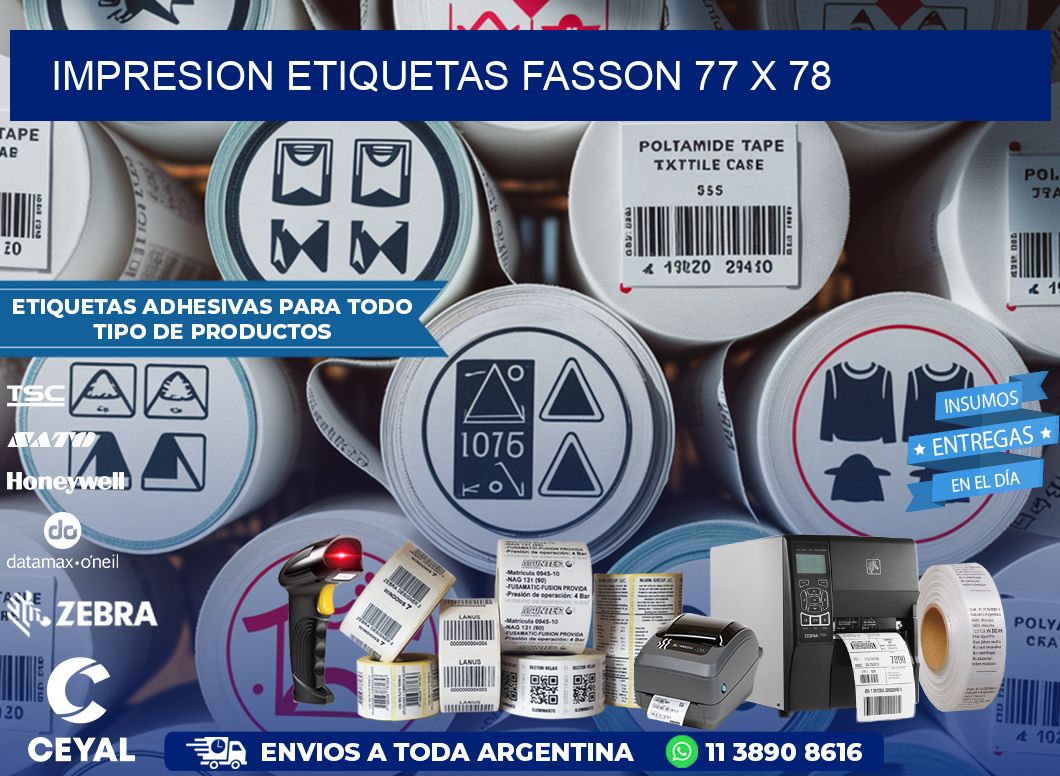 IMPRESION ETIQUETAS FASSON 77 x 78