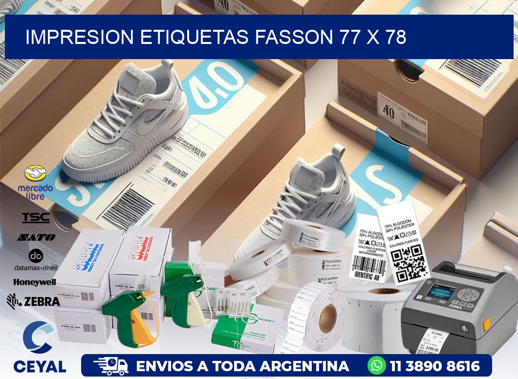 IMPRESION ETIQUETAS FASSON 77 x 78