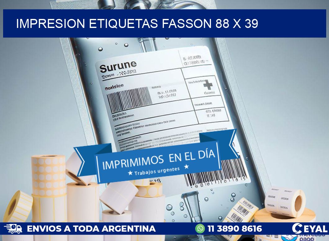 IMPRESION ETIQUETAS FASSON 88 x 39