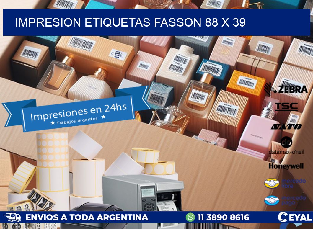 IMPRESION ETIQUETAS FASSON 88 x 39