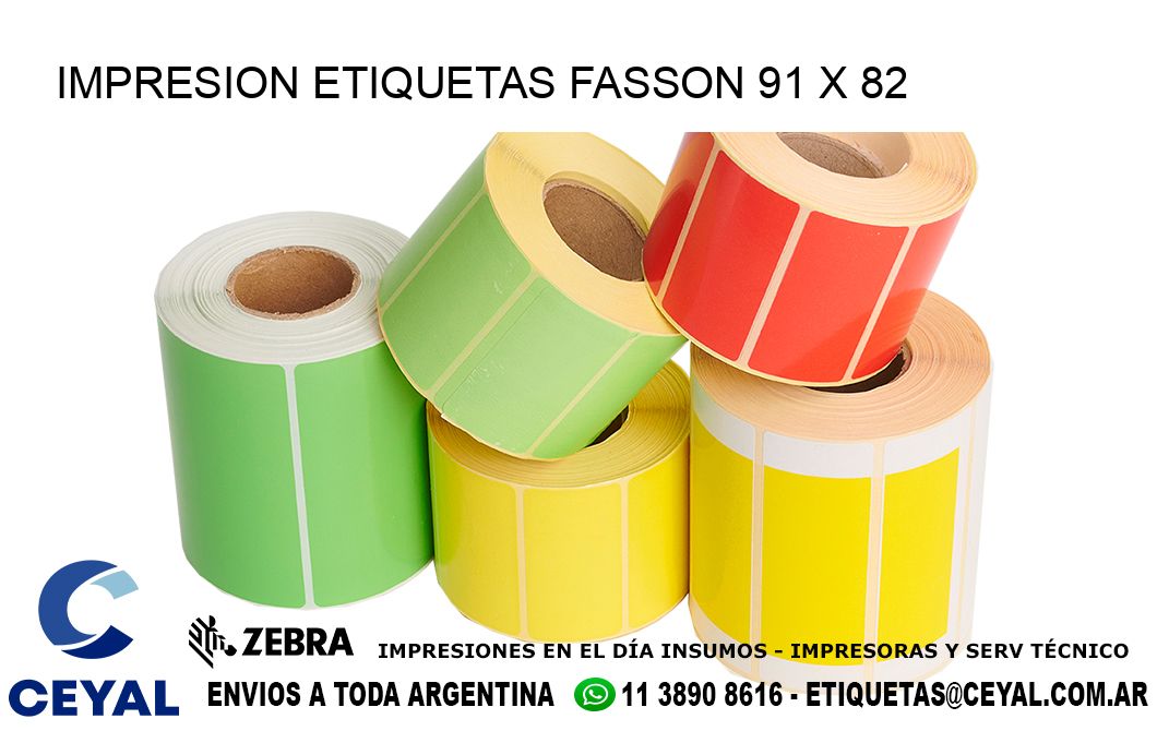 IMPRESION ETIQUETAS FASSON 91 x 82