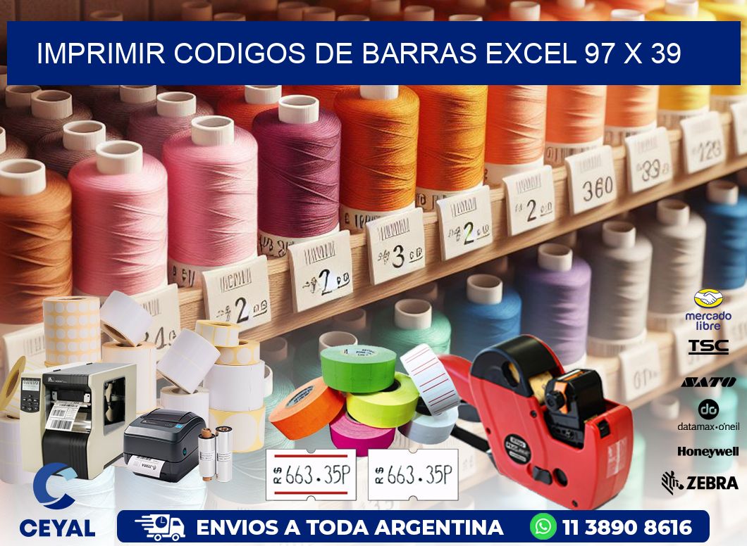 IMPRIMIR CODIGOS DE BARRAS EXCEL 97 x 39