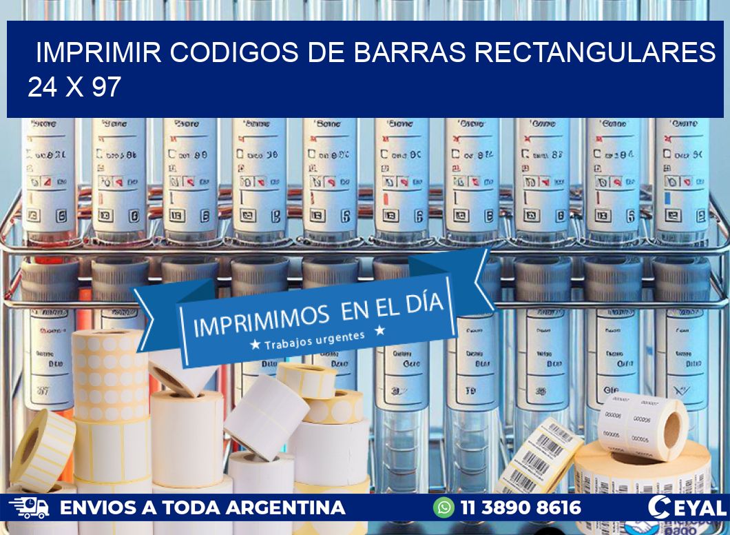 IMPRIMIR CODIGOS DE BARRAS RECTANGULARES 24 x 97