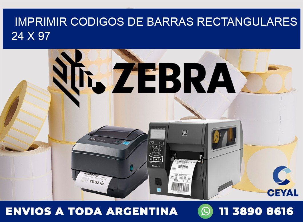 IMPRIMIR CODIGOS DE BARRAS RECTANGULARES 24 x 97