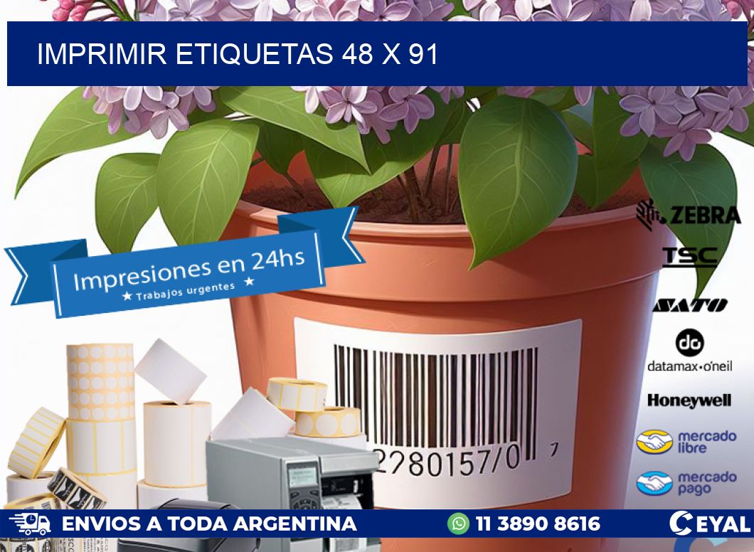 IMPRIMIR ETIQUETAS 48 x 91