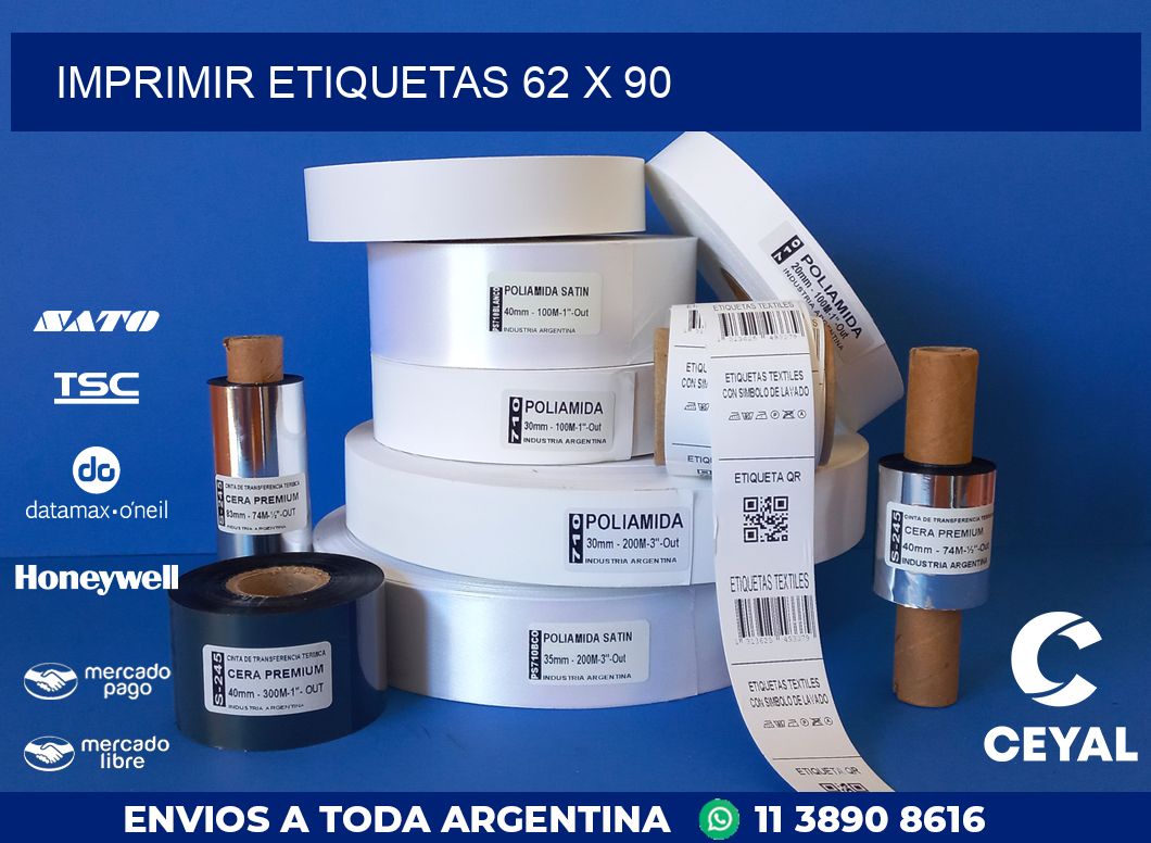 IMPRIMIR ETIQUETAS 62 x 90
