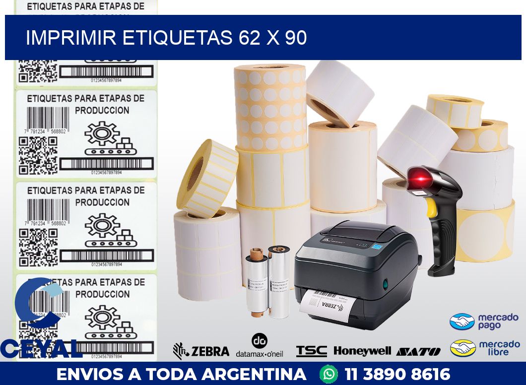 IMPRIMIR ETIQUETAS 62 x 90