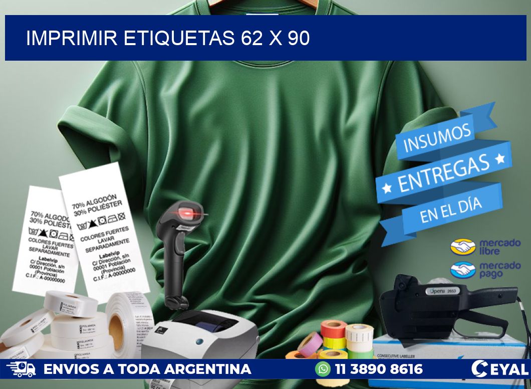 IMPRIMIR ETIQUETAS 62 x 90