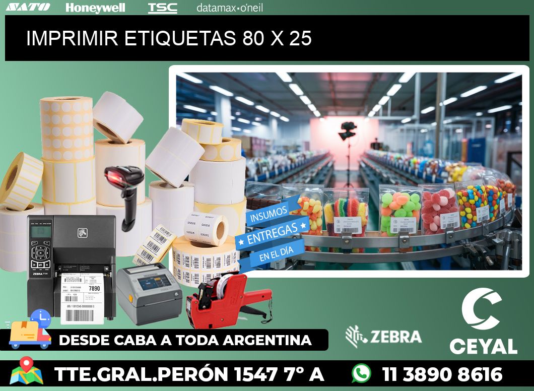 IMPRIMIR ETIQUETAS 80 x 25