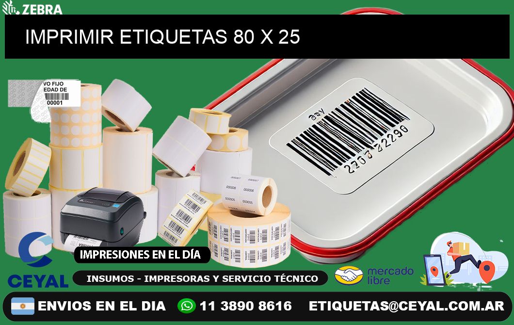 IMPRIMIR ETIQUETAS 80 x 25
