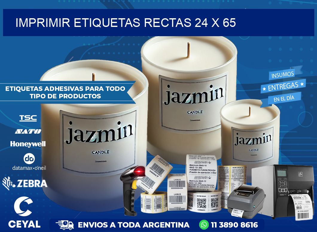 IMPRIMIR ETIQUETAS RECTAS 24 x 65