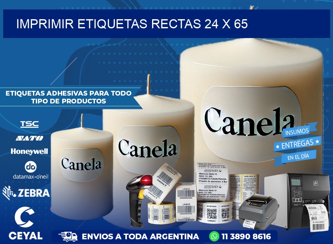 IMPRIMIR ETIQUETAS RECTAS 24 x 65