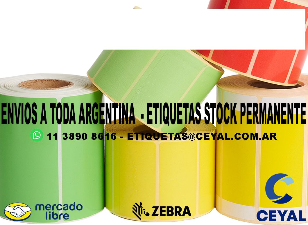 INDUSTRIA ARGENTINA 100 ETIQUETAS IMPRESAS 99 x 91
