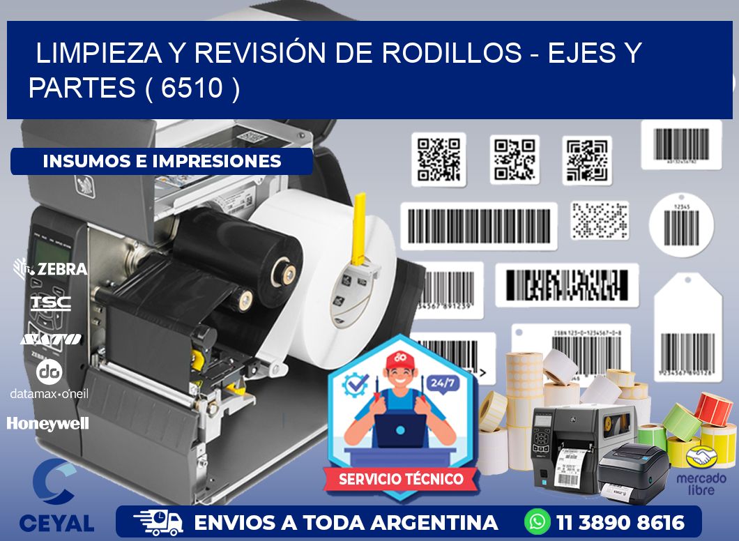 LIMPIEZA Y REVISIÓN DE RODILLOS - EJES Y PARTES ( 6510 )