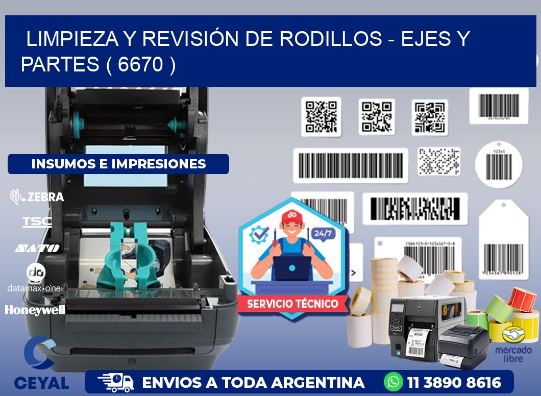 LIMPIEZA Y REVISIÓN DE RODILLOS - EJES Y PARTES ( 6670 )