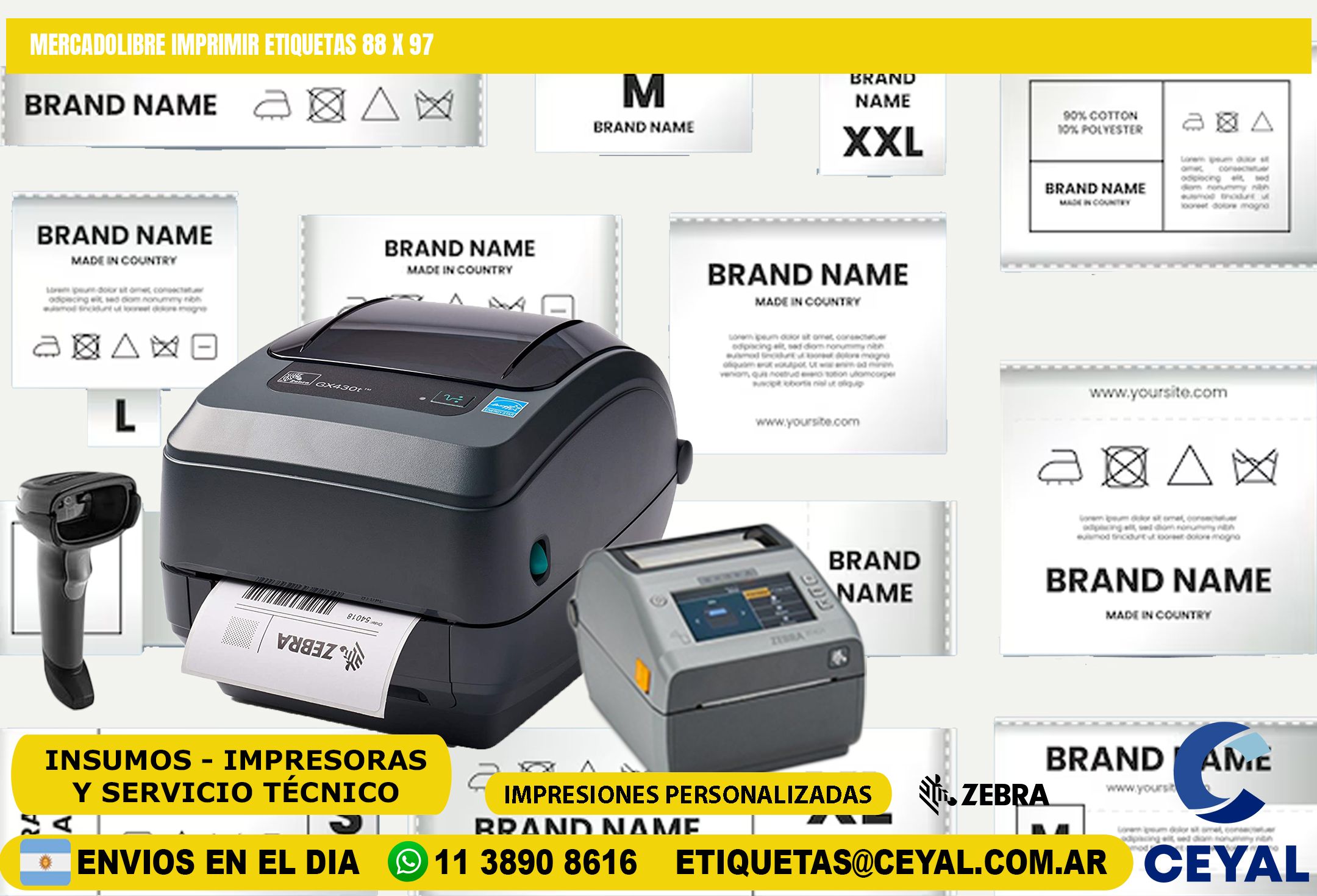 MERCADOLIBRE IMPRIMIR ETIQUETAS 88 x 97