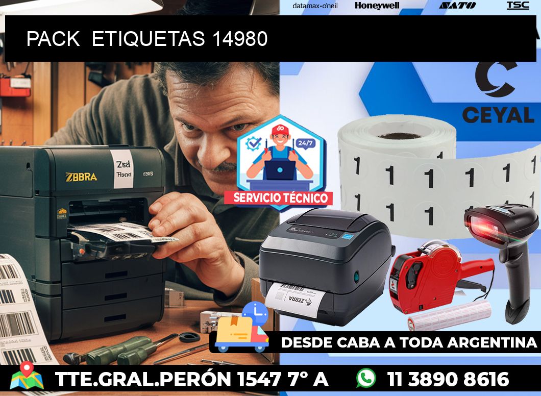 PACK  ETIQUETAS 14980
