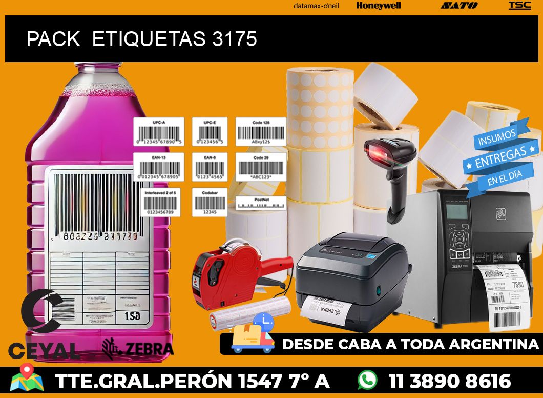 PACK ETIQUETAS 3175