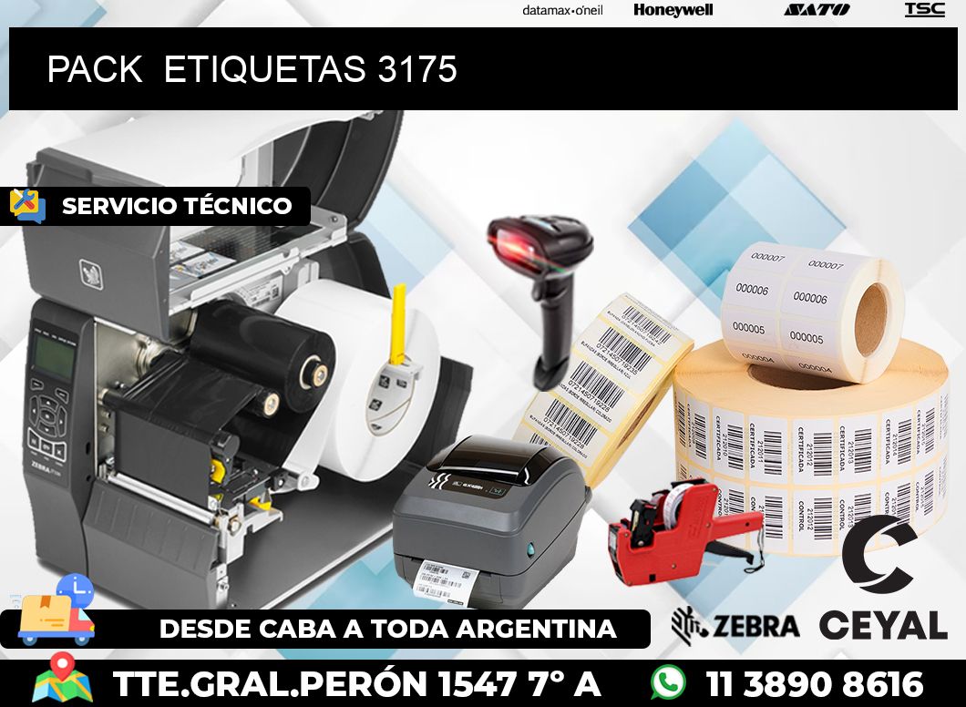 PACK ETIQUETAS 3175