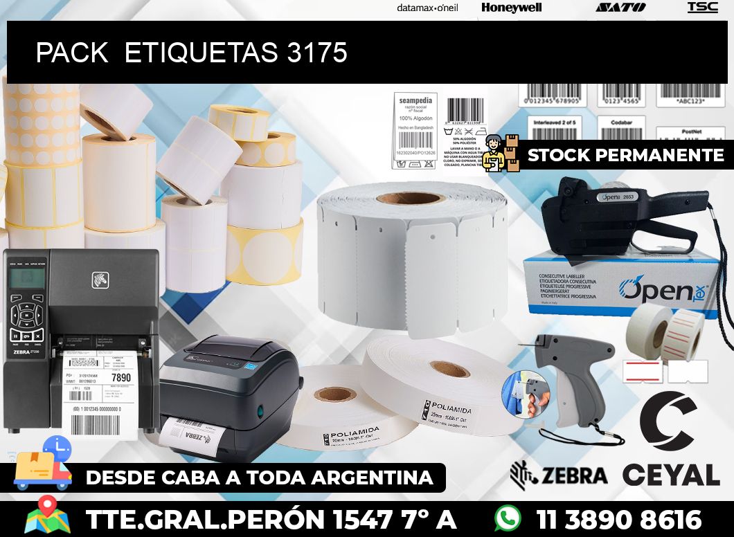 PACK ETIQUETAS 3175