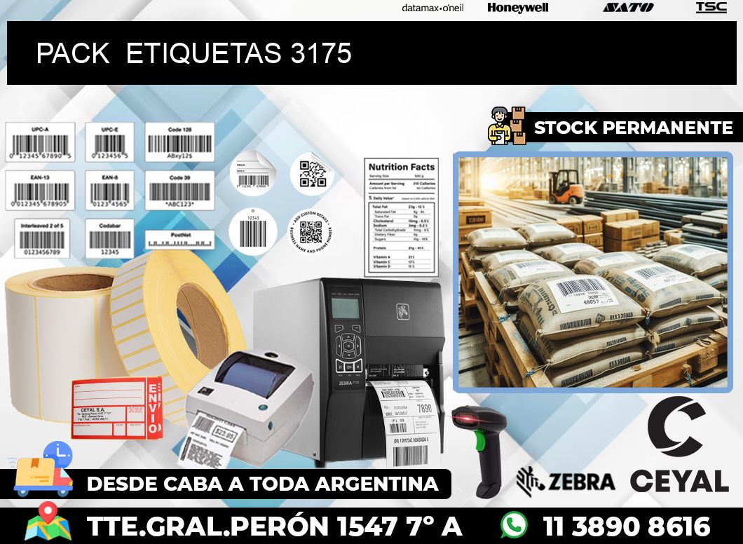 PACK ETIQUETAS 3175