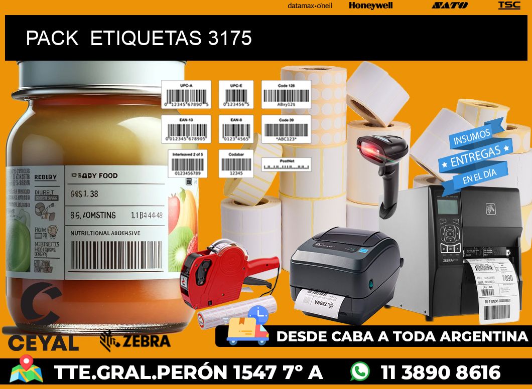 PACK ETIQUETAS 3175
