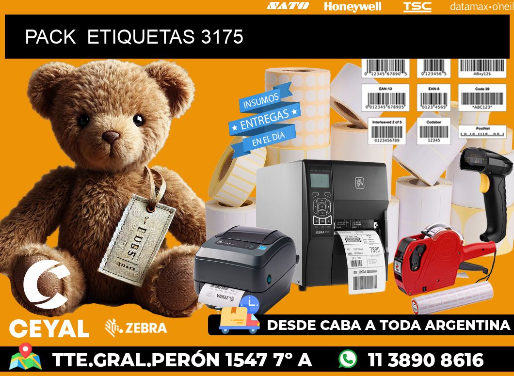 PACK ETIQUETAS 3175