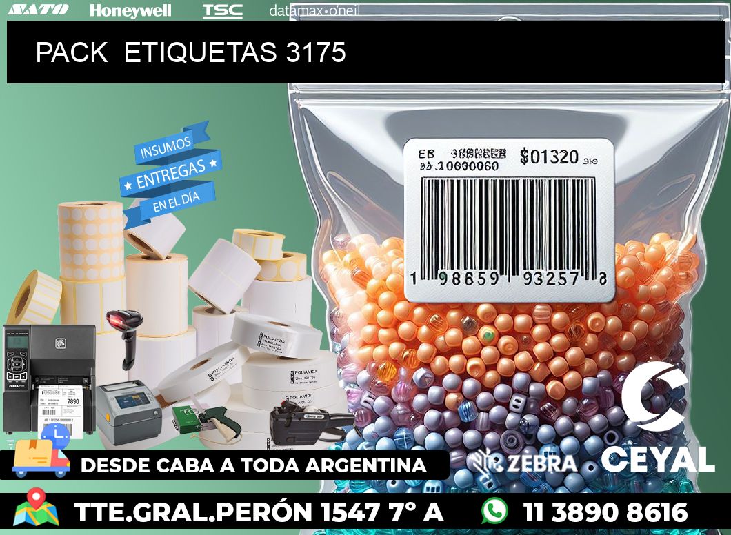 PACK ETIQUETAS 3175