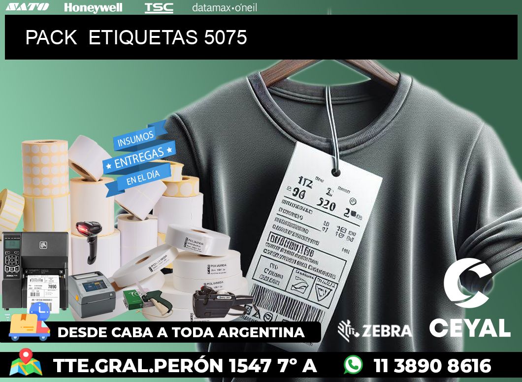 PACK  ETIQUETAS 5075