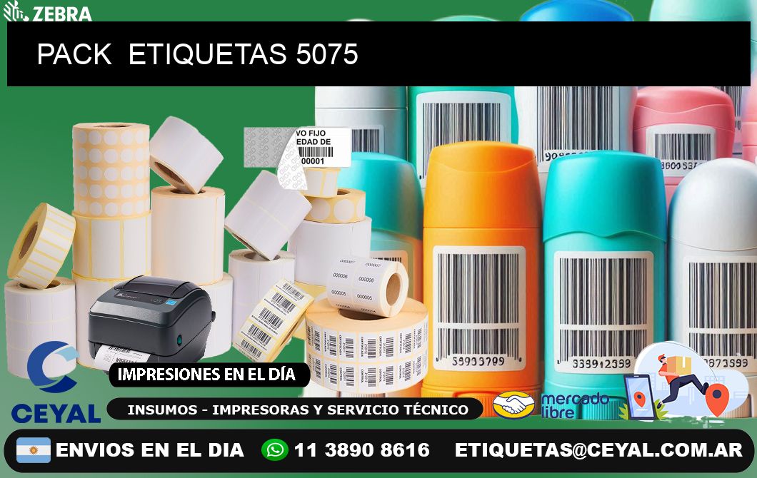 PACK  ETIQUETAS 5075