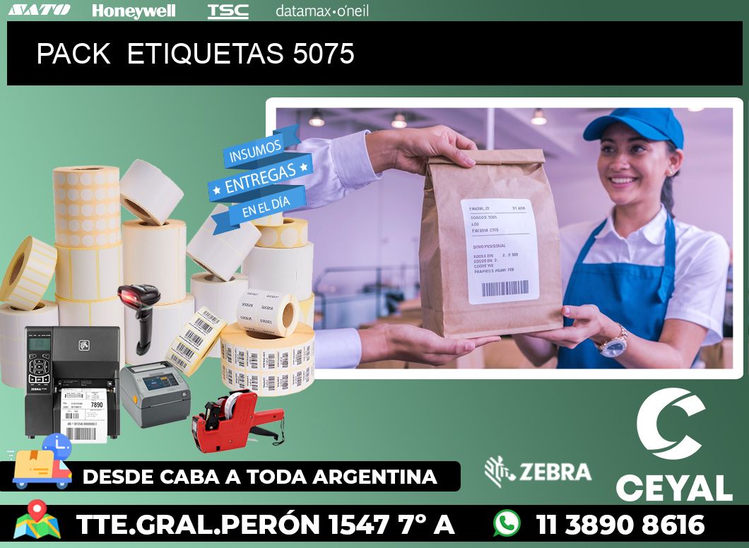 PACK  ETIQUETAS 5075