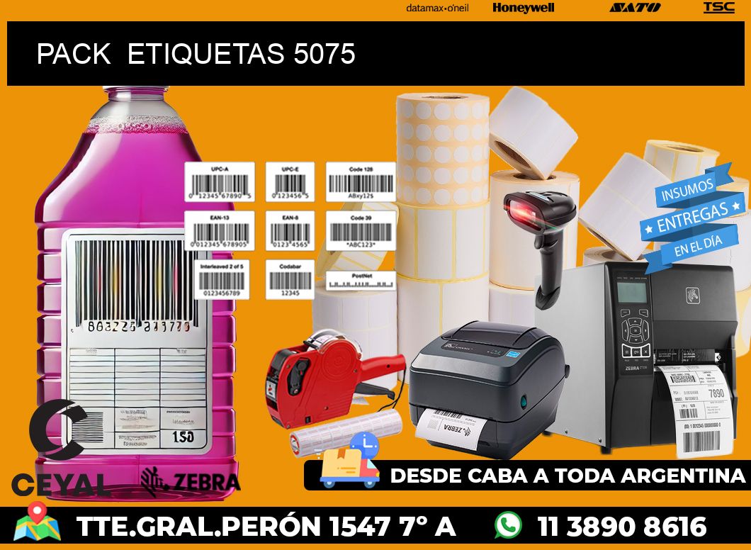 PACK  ETIQUETAS 5075