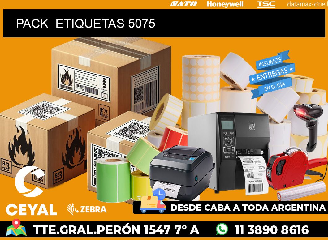 PACK  ETIQUETAS 5075