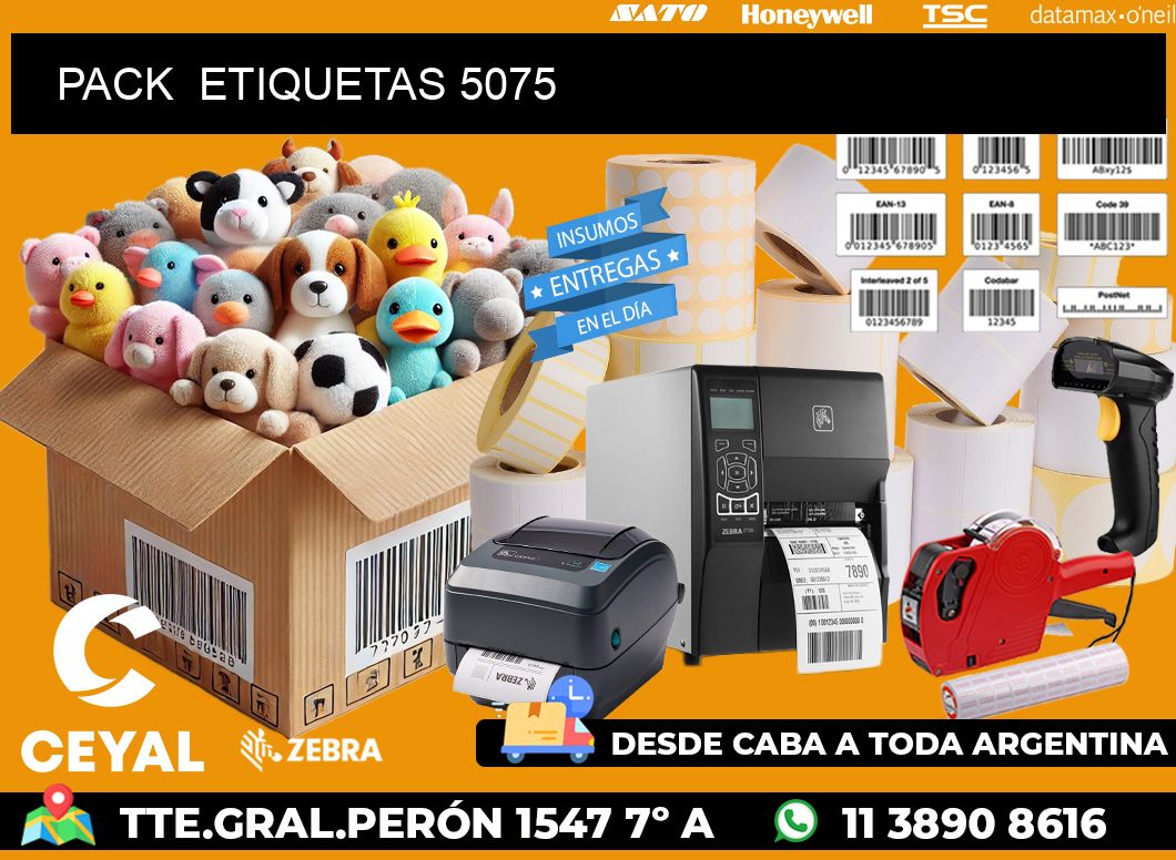 PACK  ETIQUETAS 5075