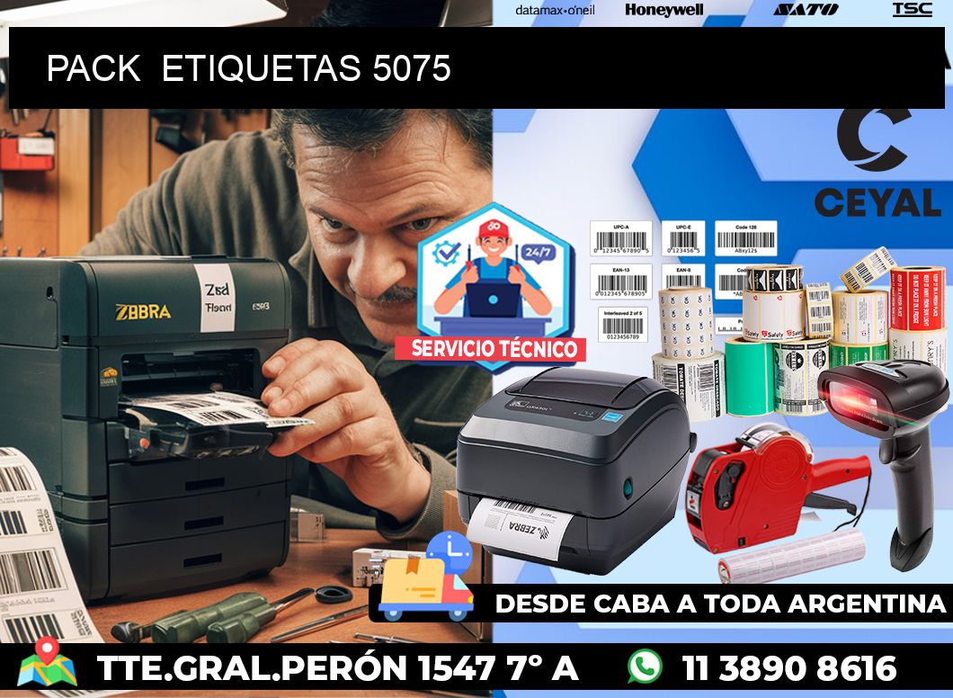 PACK  ETIQUETAS 5075