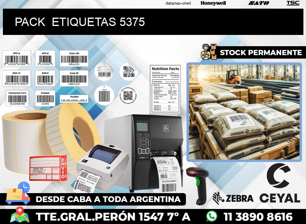 PACK  ETIQUETAS 5375