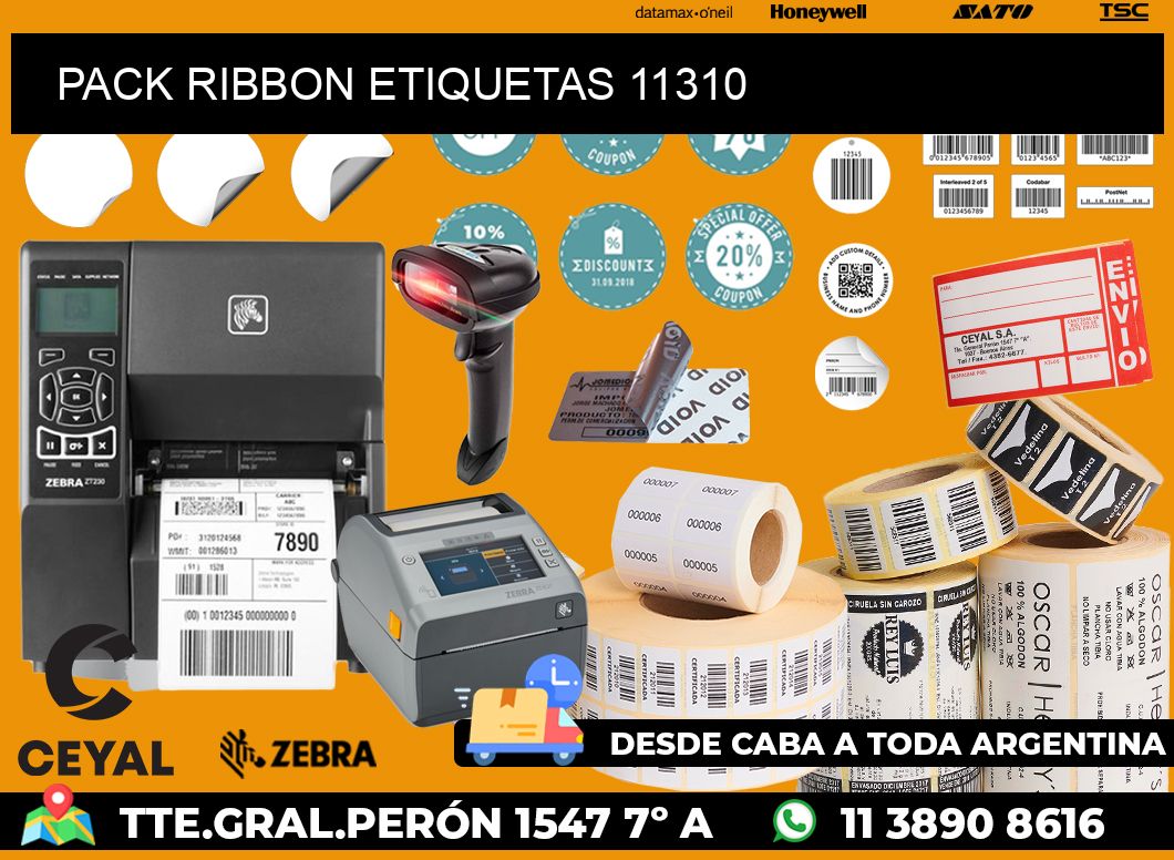 PACK RIBBON ETIQUETAS 11310