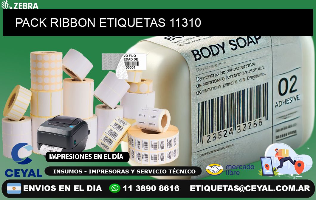 PACK RIBBON ETIQUETAS 11310