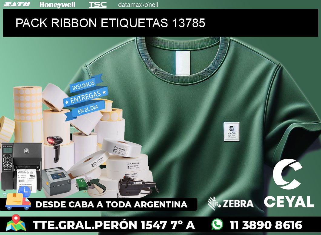 PACK RIBBON ETIQUETAS 13785